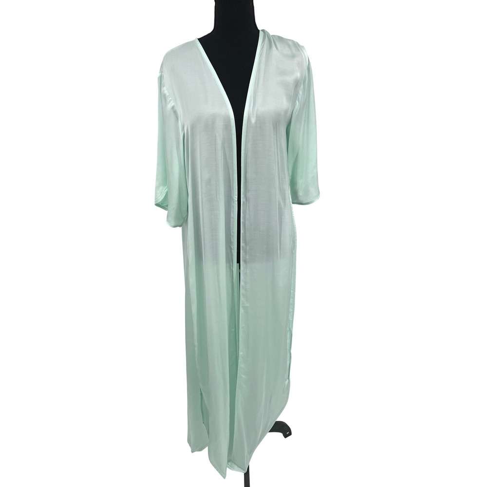 My Beachy Side Kimono Duster Womens OS Mint Green Boho Coastal Chic